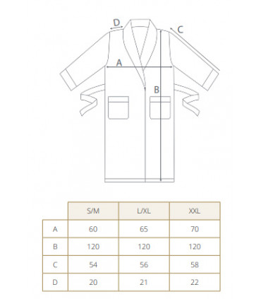 guide des tailles peignoir