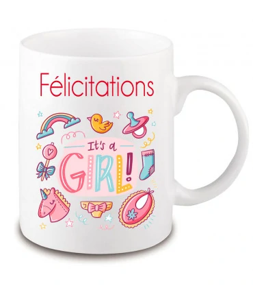 Mug personnalisé c'est une fille