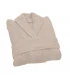 peignoir de bain brodé taupe
