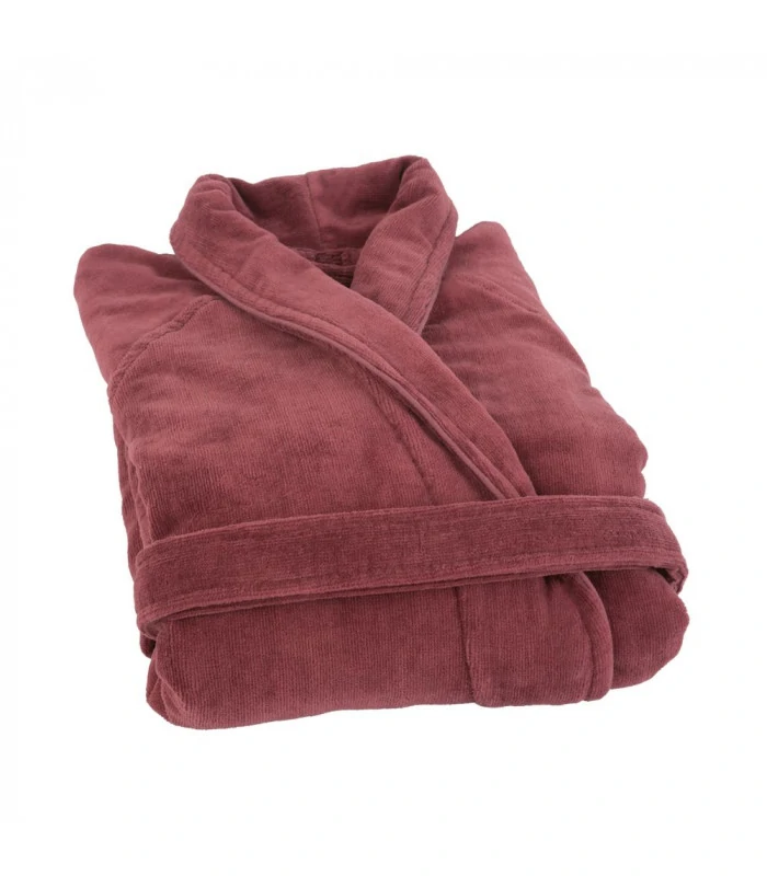 Peignoir brodé velours