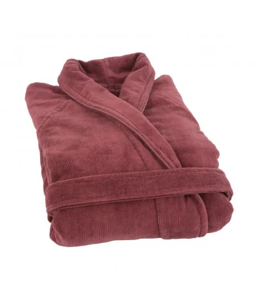 peignoir velours brode