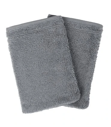 gant de toilette brodé malmo gris