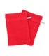 Gant de toilette rouge brodé