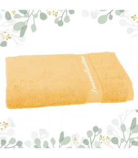 maxi drap de bain brodé jaune