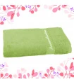 Drap de bain brodé vert