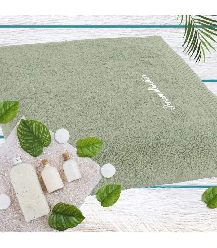 Drap de bain géant piscine vert