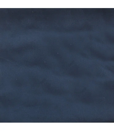 Serviette bleue prusse brodée