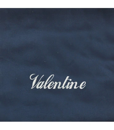 serviette à broder bleu