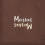 Serviette de table marron chocolat brodée