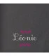 serviette gris anthracite brodee