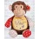Singe tissus peluche brodé