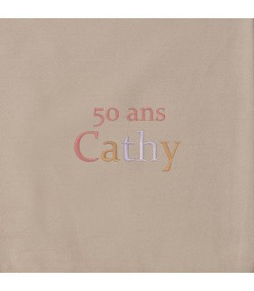 serviette de table naturelle brodée