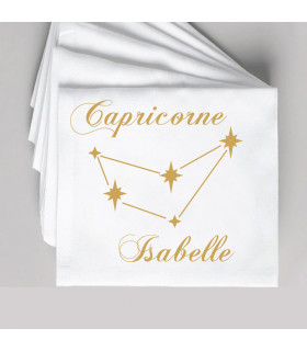 serviette de table capricorne