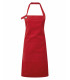 tablier rouge a bavette brode
