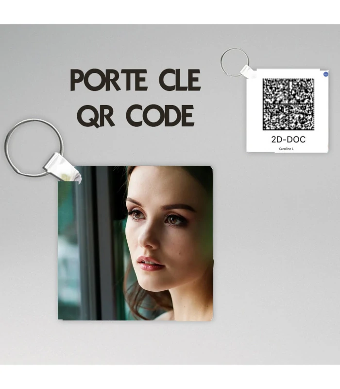 Porte cle QR Code Covid