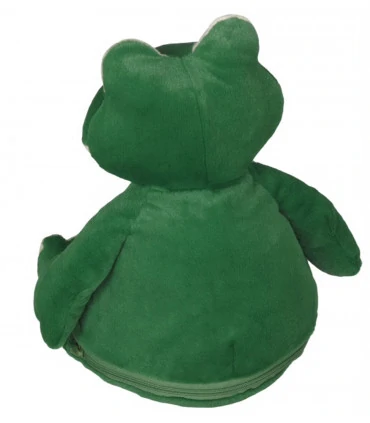 dos grenouille peluche