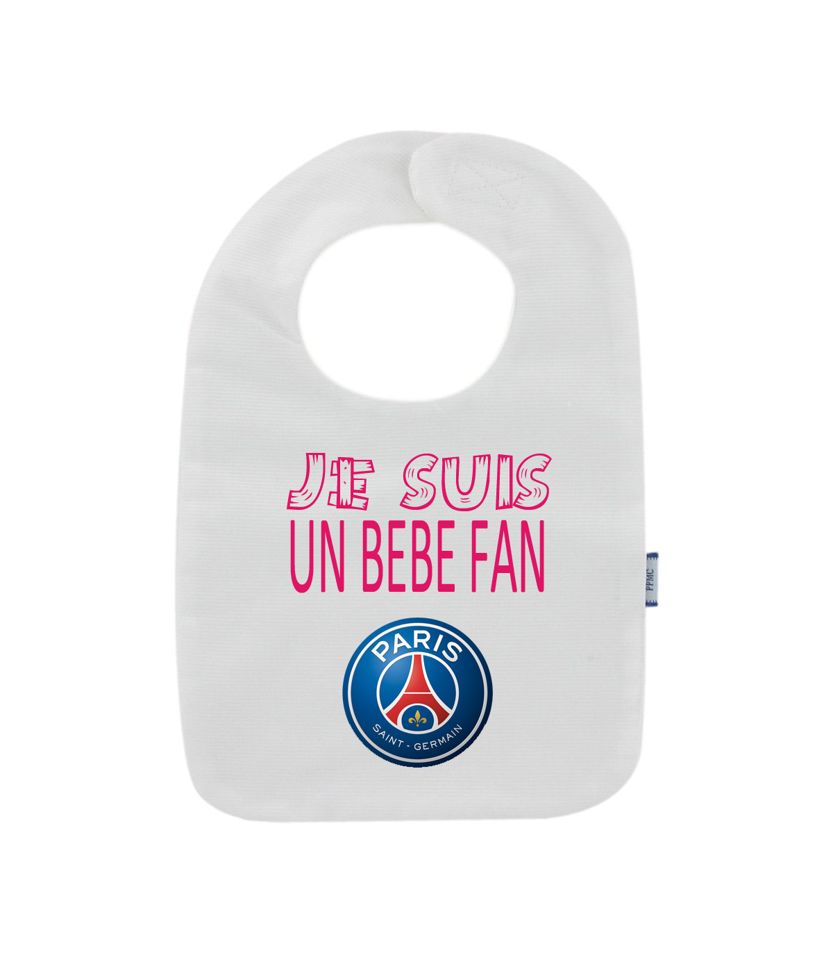 Lot De 2 Bavoirs PSG - Collection Officielle Paris Saint-Germain, Taille Bébé Fille, Matière Coton