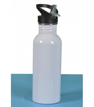 gourde acier blanche personnalisée