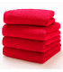 serviette de bain rouge