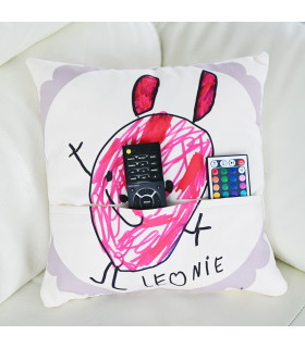 coussin personnalise telecommande