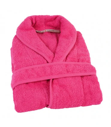 peignoir enfant rose brodé