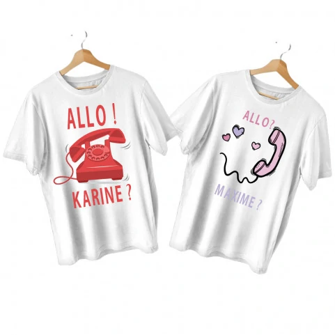 Tee shirt duo telephone allo