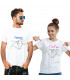 tee shirt duo homme femme chevaux