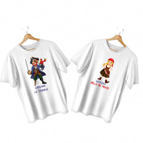 tee shirt duo pirate personnalise