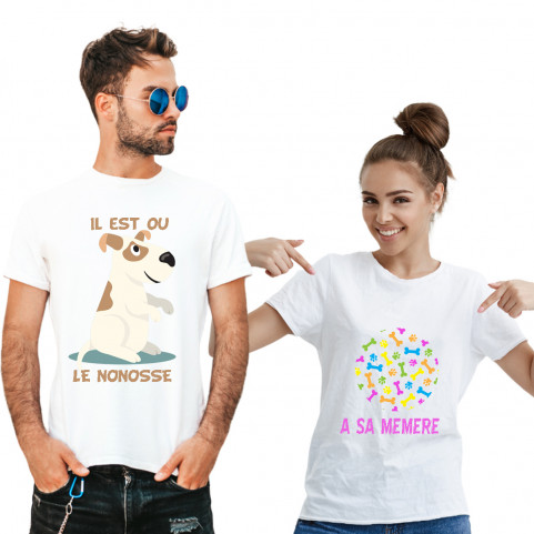 t-shirt pour couple rigolo