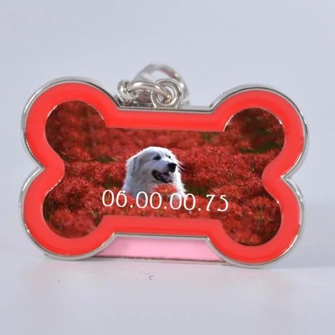 medaille pour collier rouge