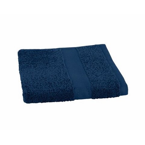 serviette brodée couleur bleu marine
