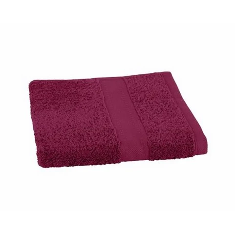 serviette brodée couleur bordeaux