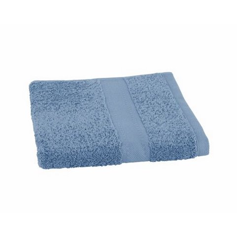 serviette brodée couleur bleu gauloise