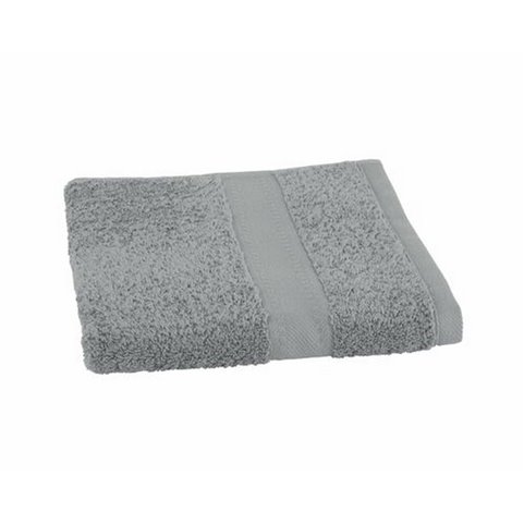 serviette brodée couleur gris clair