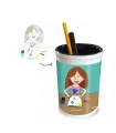 Pot crayons personnalisé avec dessin enfant