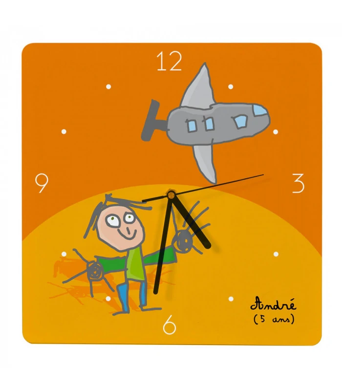 Horloge en bois MDF imprimée avec dessin