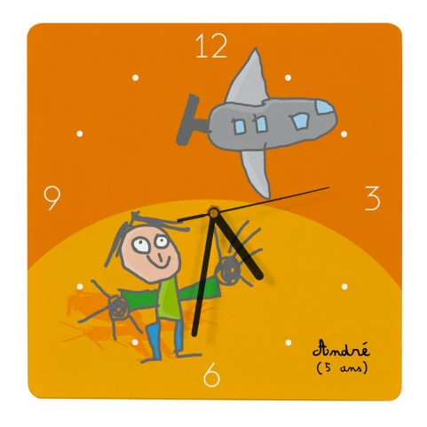 Horloge en bois MDF imprimée avec dessin