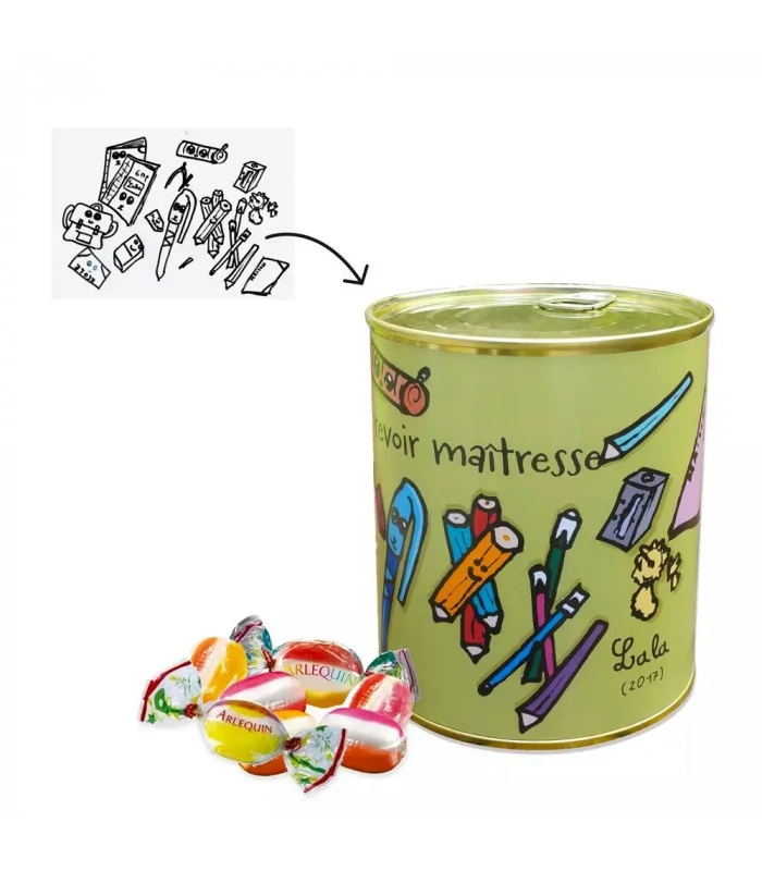 Boite à bonbons personnalisée pour maitresse
