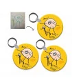 Porte clé rond personnalisé avec dessin