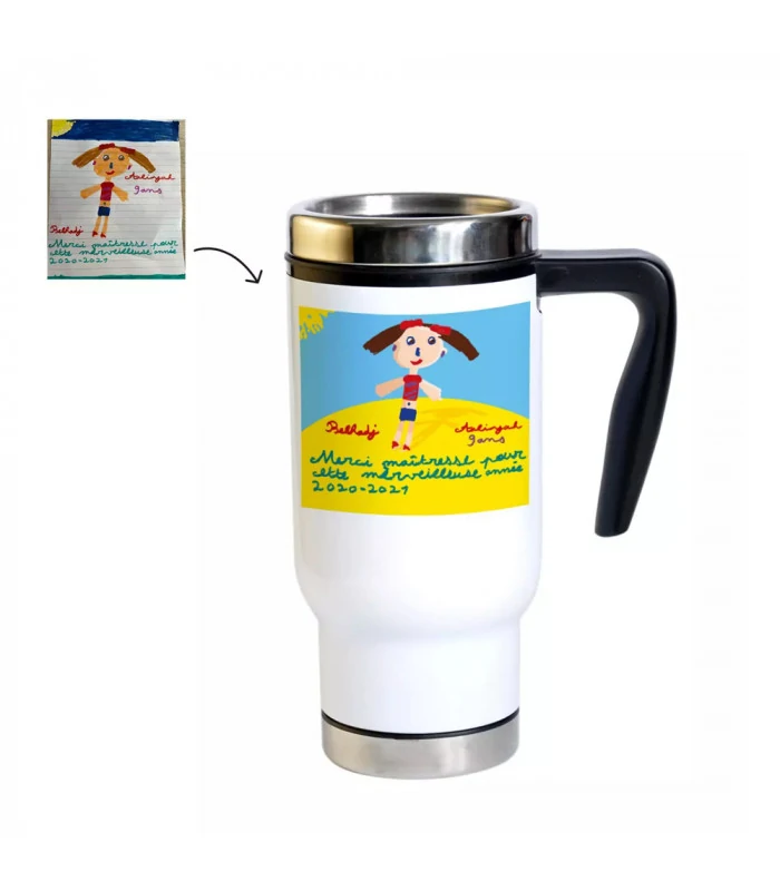 Mug thermos personnalisé  dessin