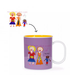 tasse incassable avec dessin enfant