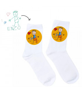 chaussettes personnalisées avec dessin