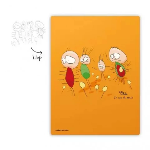 tableau déco personnalisé alu avec dessin
