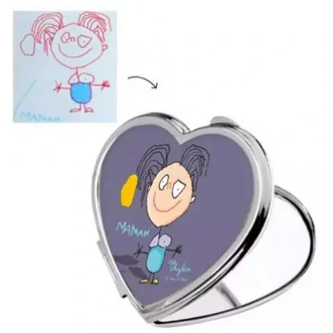miroir de poche personnalisé dessin