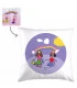 coussin blanc personnalisé dessin