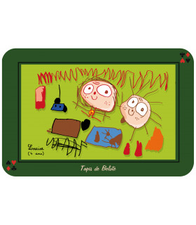 tapis de belote personnalisé avec dessin