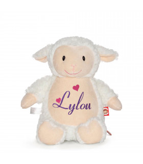 mouton frisé brodé prénom