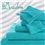 Drap bain personnalisé bleu aqua