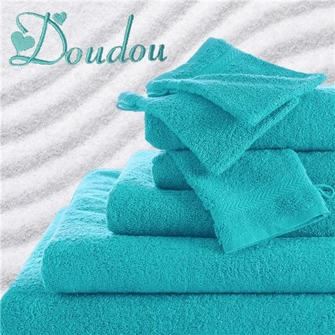 Drap bain personnalisé bleu aqua