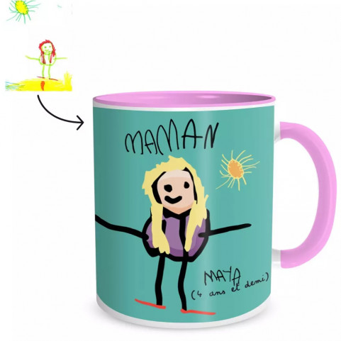 mug couleur imprimé dessin enfant